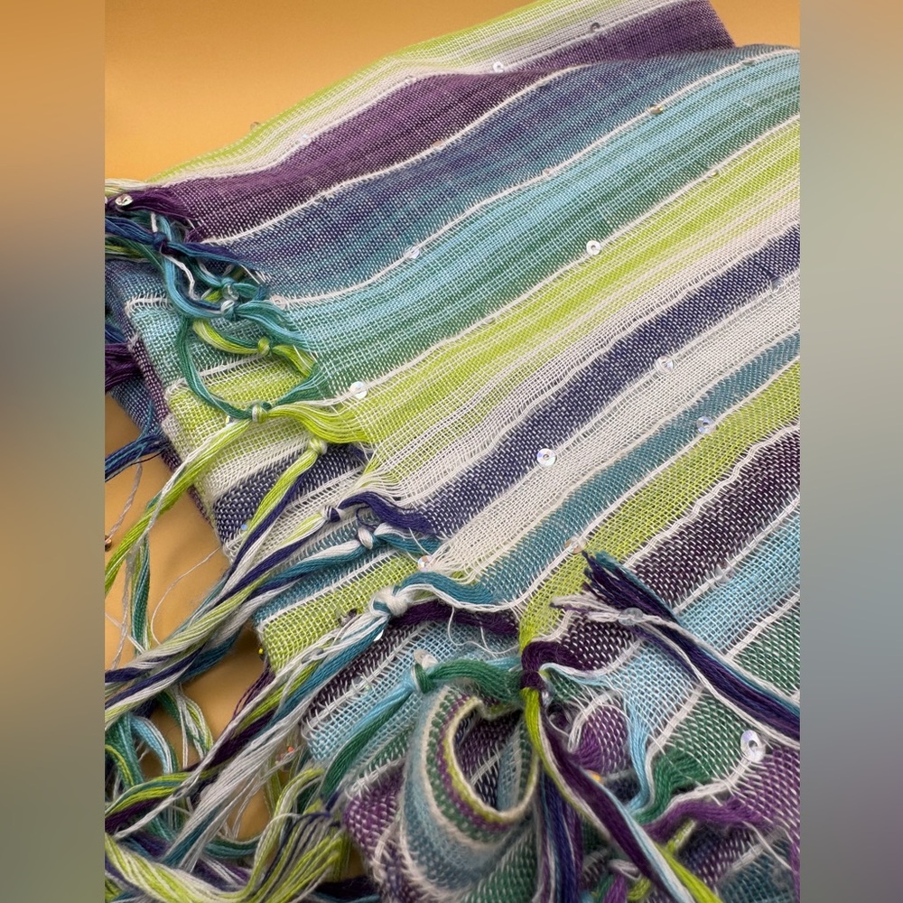 Gorgeous subtly sparkling zen-colored scarf shawl wrap